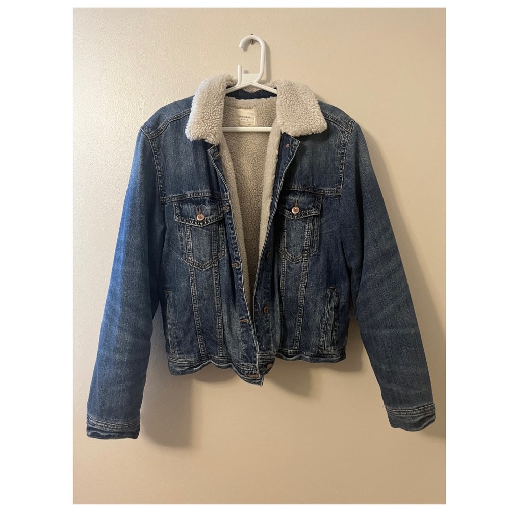 American Eagle Sherpa Jean Jacket